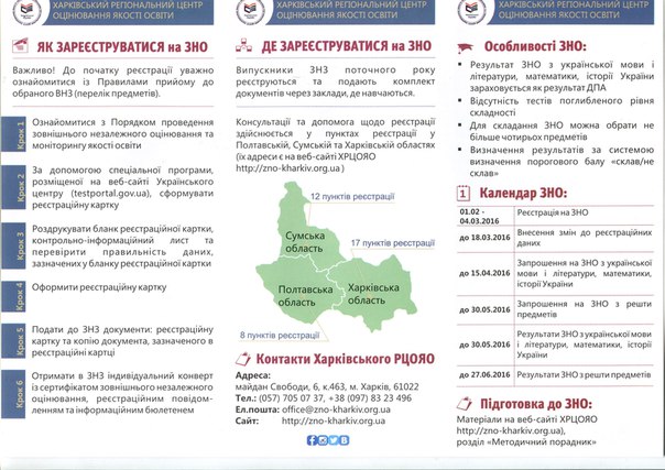 реєстрація ЗНО